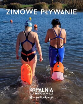 Zimowe Pływanie z Mistrzami Świata w Lodowym Pływaniu, z Martą Rother, Markiem Rother i Krzysztofem Gajewskim. 